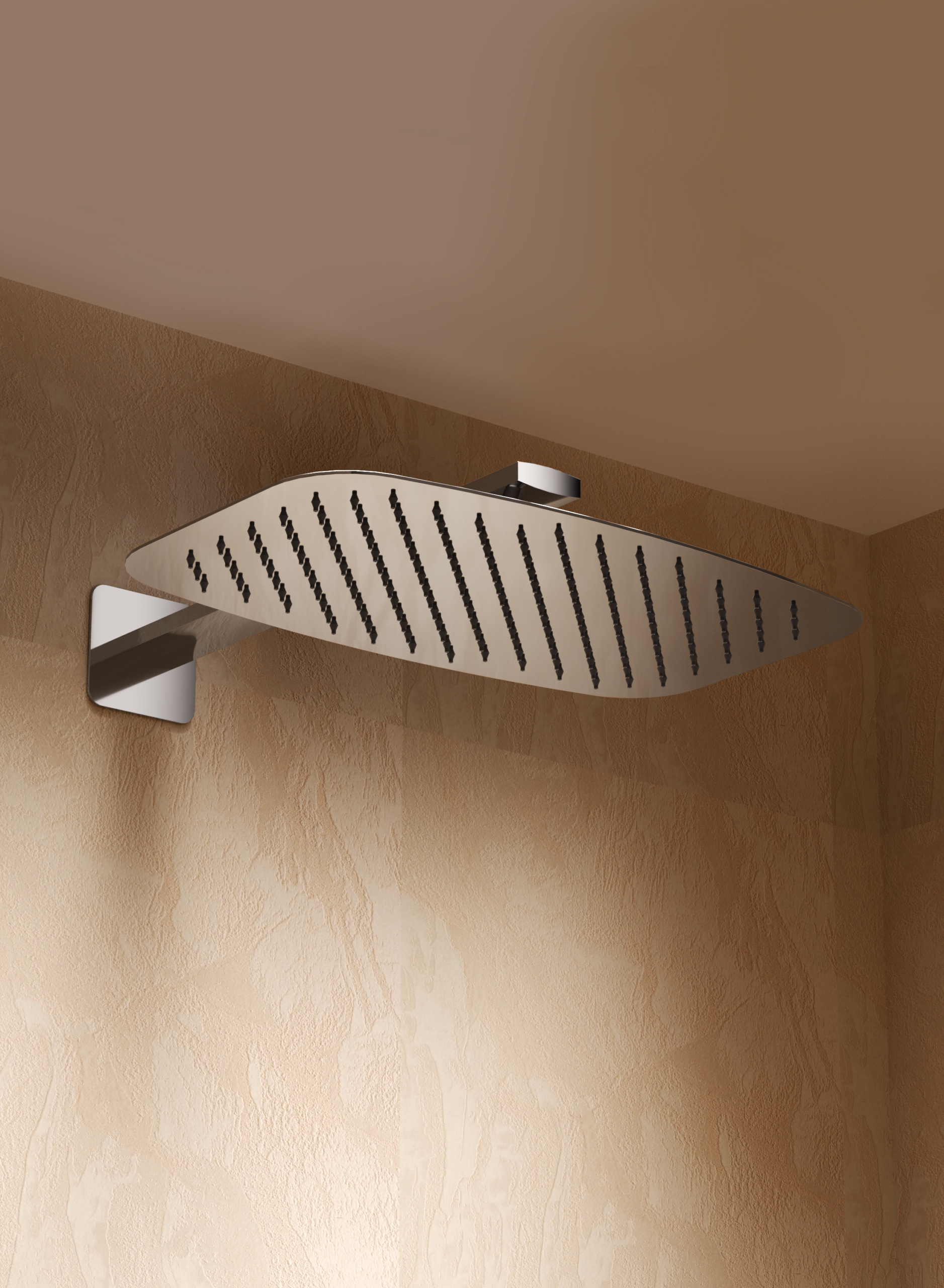 Toscana Brushed Rose Gold Concealed Single Lever Shower Set, view 2