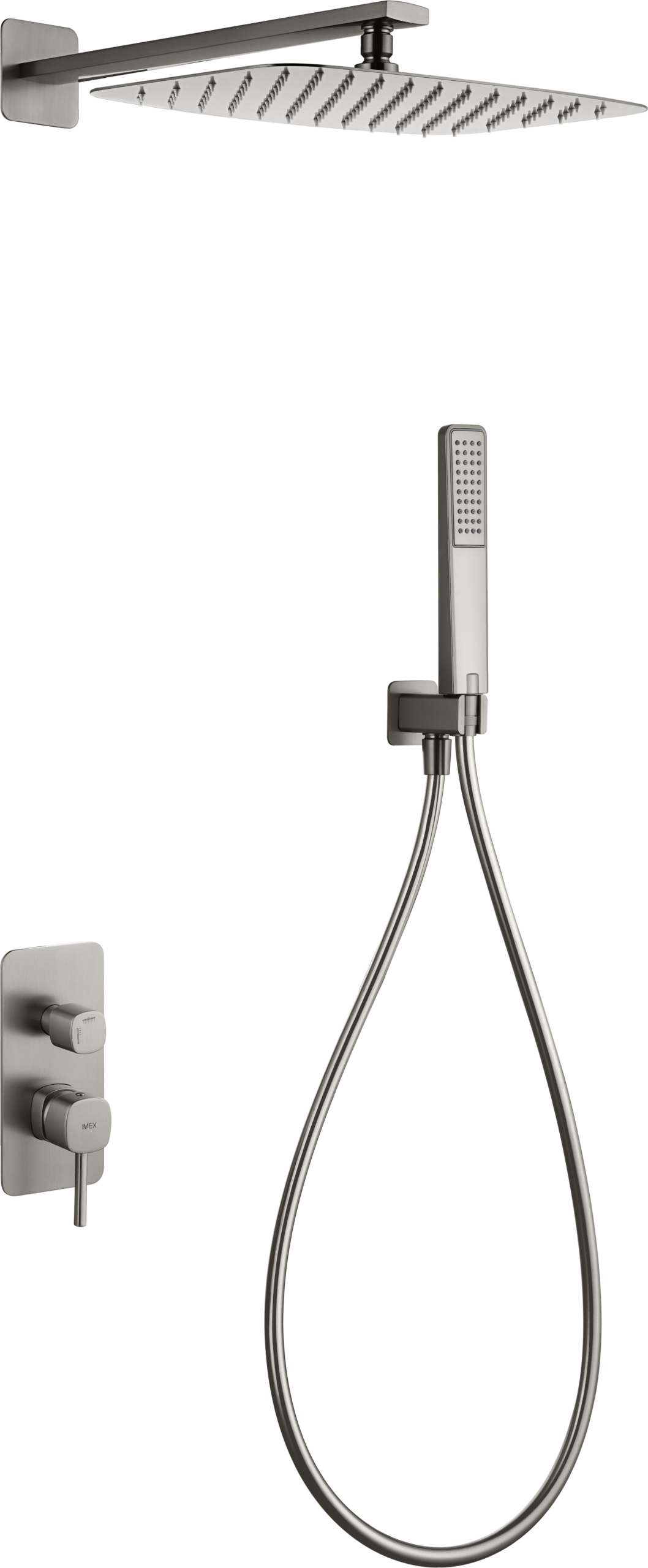 Toscana Brushed Nickel Concealed Single Lever Shower Set, main product view