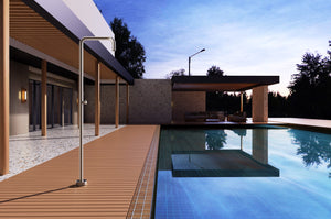 Utah Khaki Pool Shower Tap in 316 Stainless Steel, view 3