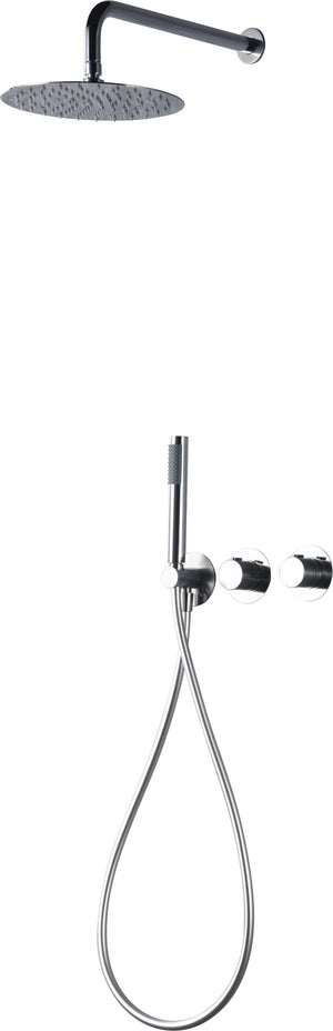 Chrome Thermostatic Built-in Shower Set Assen Series, view 2
