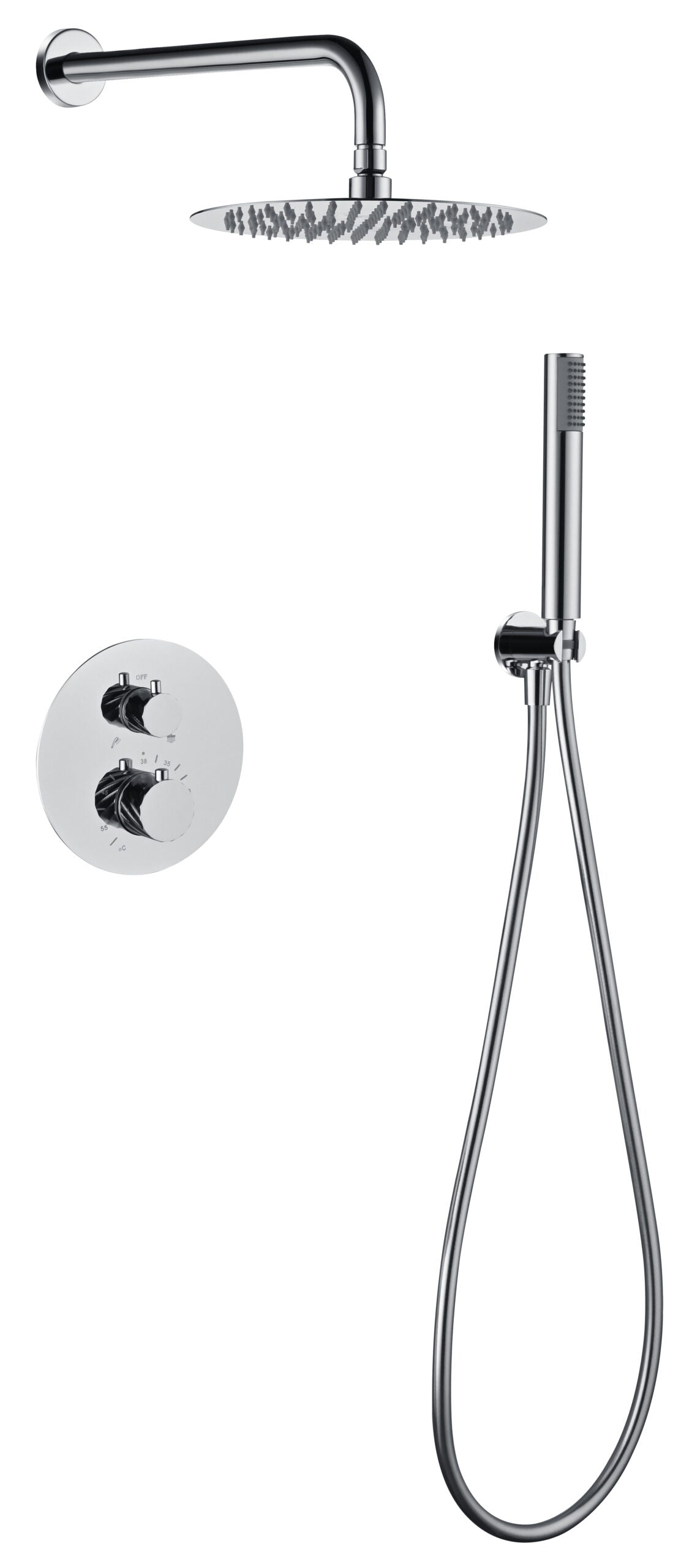 Bless Chrome Concealed Thermostatic Shower Set, main product view