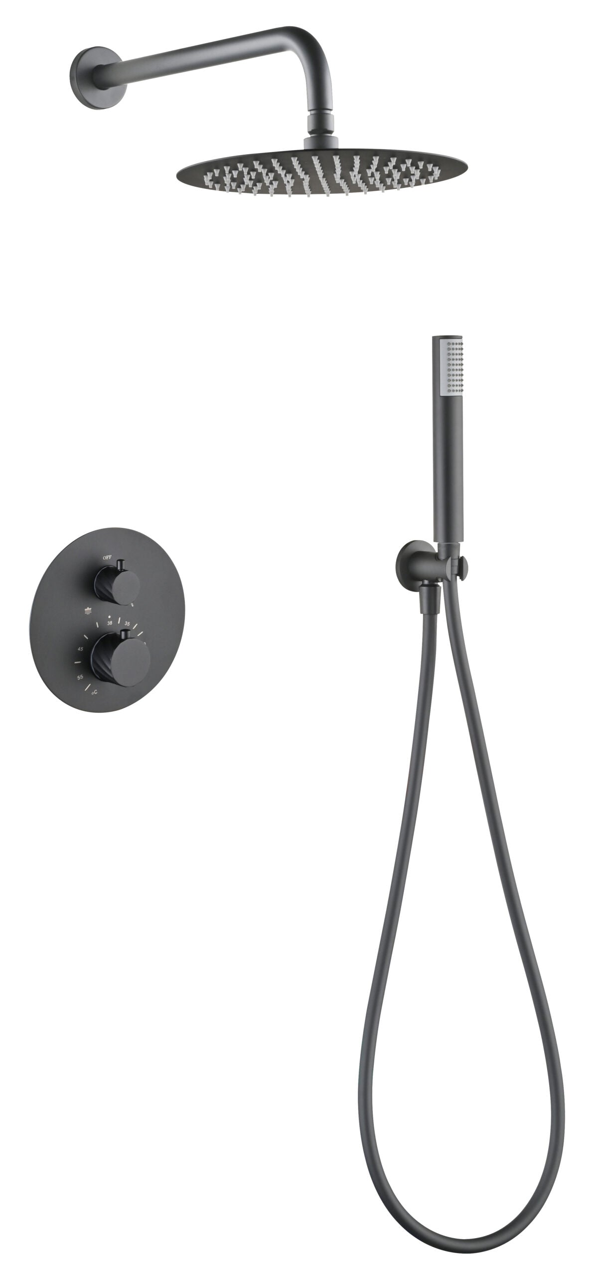 Bless Black Gun Metal Shower Set, main product view