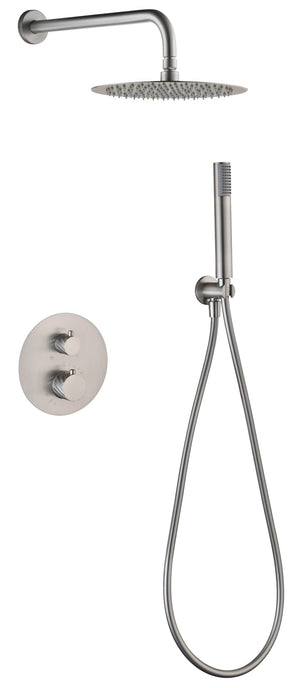 Bless Brushed Nickel Concealed Thermostatic Shower Set, main product view