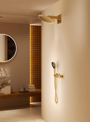 Bolonia Brushed Rose Gold Concealed Thermostatic Shower Set, view 5