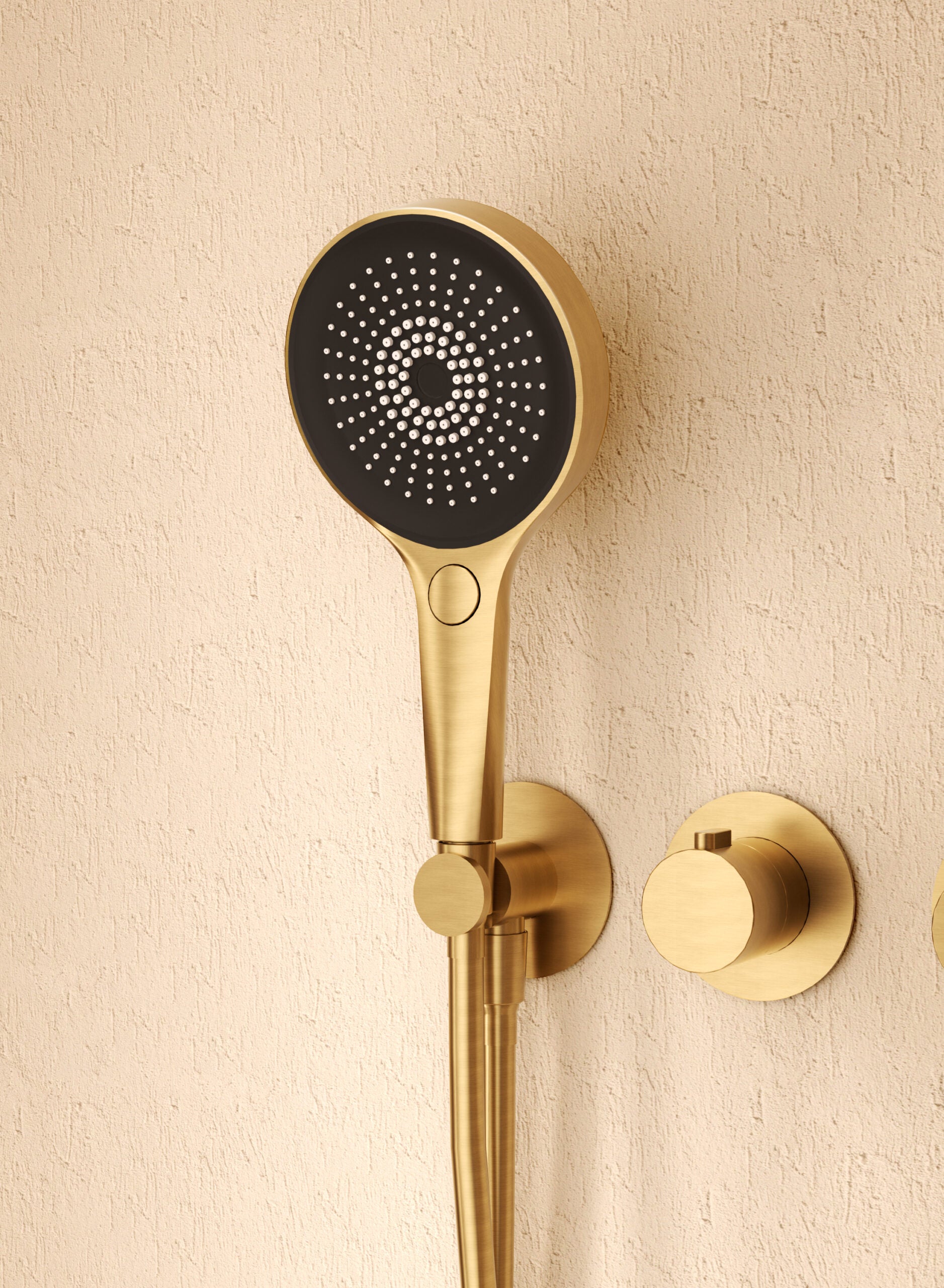 Bolonia Brushed Rose Gold Concealed Thermostatic Shower Set, view 3