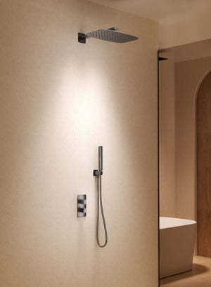 Firenze Chrome Concealed Thermostatic Shower Set, view 2