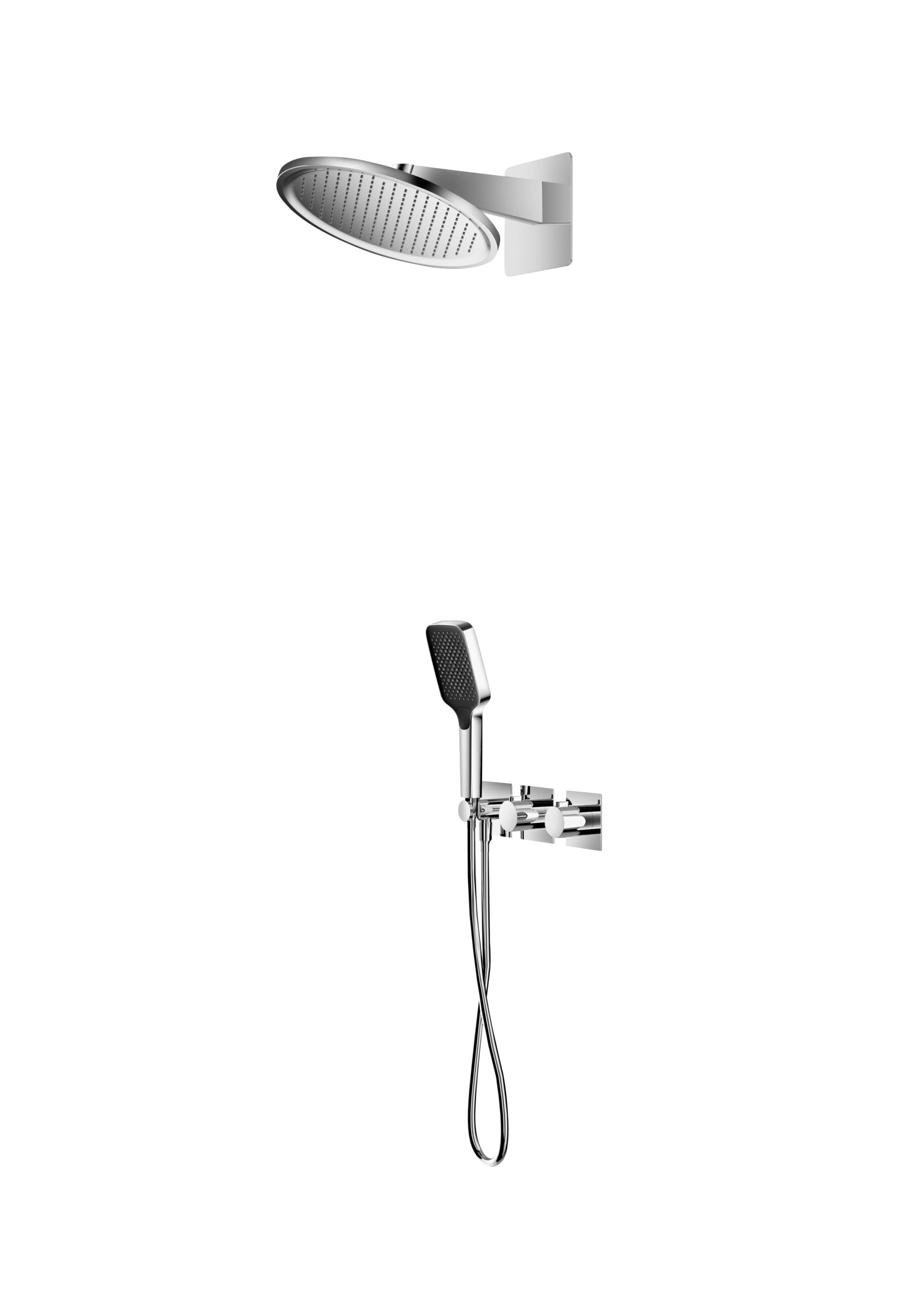 Inari Chrome Concealed Thermostatic Shower Set, main product view