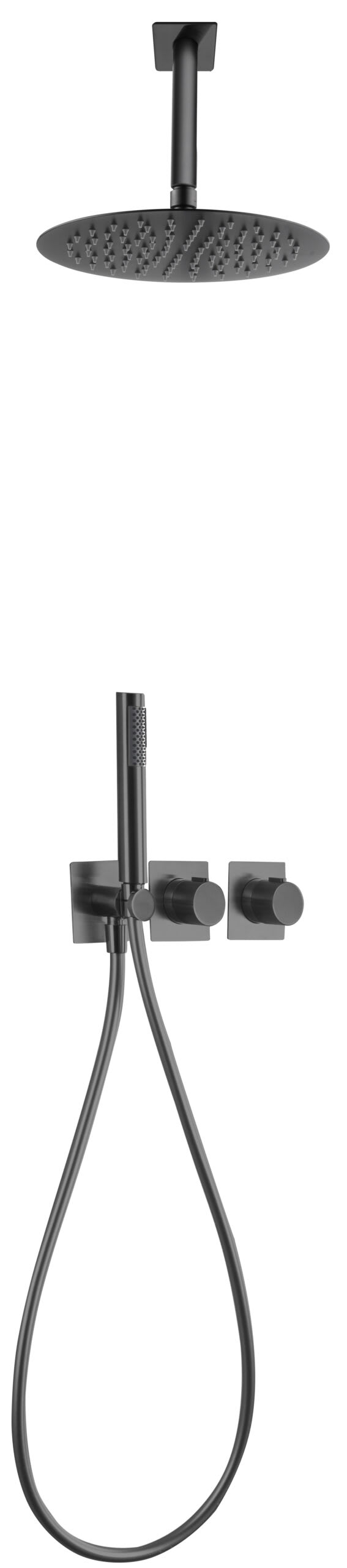 Conjunto Ducha Termostatico Empotrado Nepal Negro
