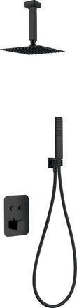 Conjunto De Ducha Empotrado Termostático Portugal Negro Mate - Shower Set