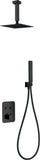 Conjunto De Ducha Empotrado Termostático Portugal Negro Mate - Shower Set