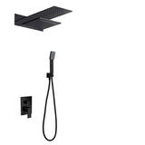 Conjunto De Ducha Empotrado Termostático Rodas Negro Mate - Shower Set