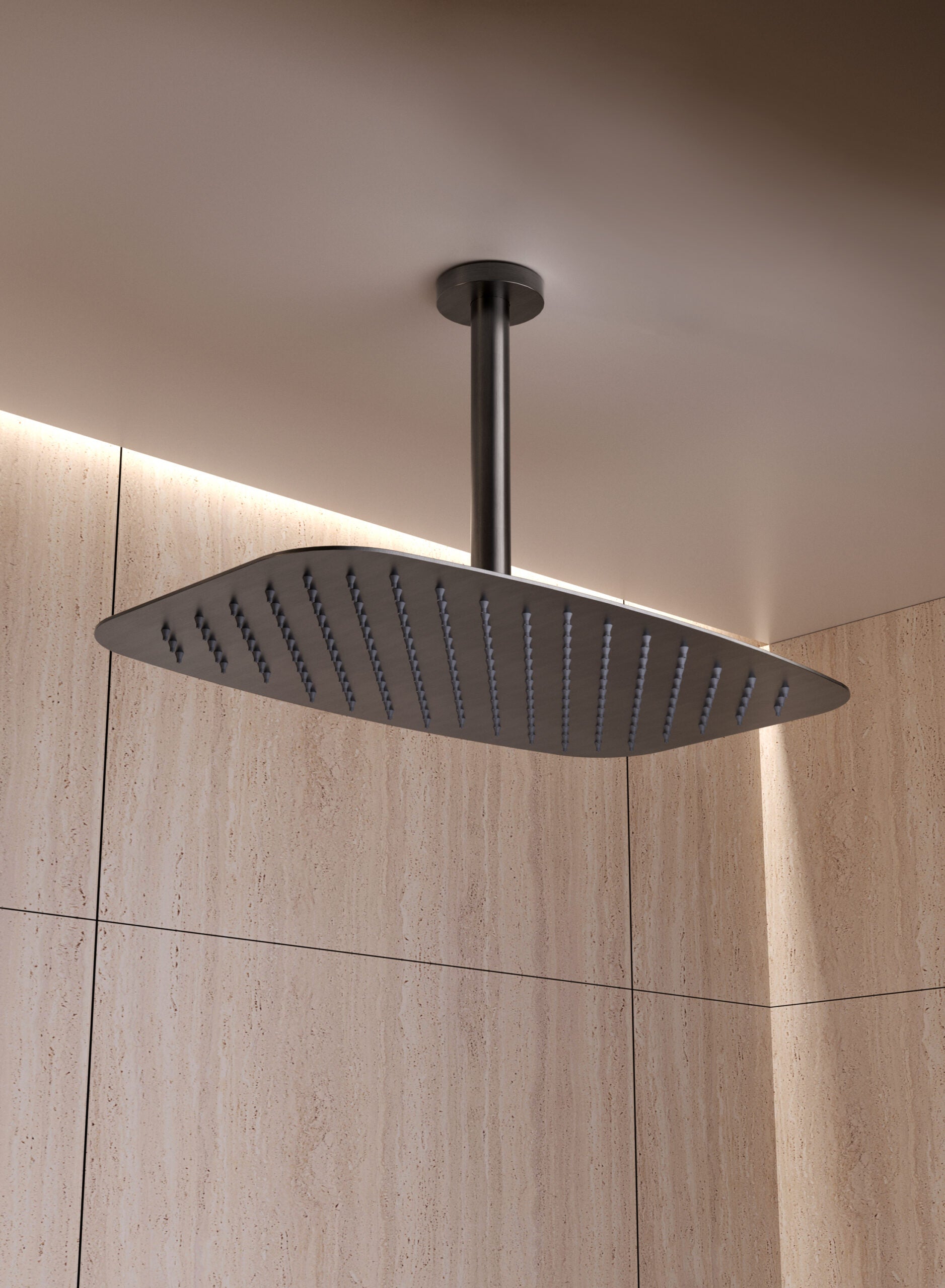 Firenze – Sassari Matte Black Concealed Thermostatic Shower Set, view 2