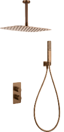 Firenze – Sassari Brushed Rose Gold Concealed Thermostatic Shower Set, main product view