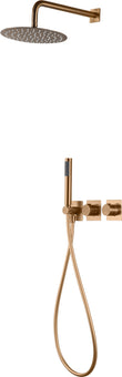 Conjunto Ducha Termostático Empotrado Tíbet Oro Rosa Cepilla - Shower Set