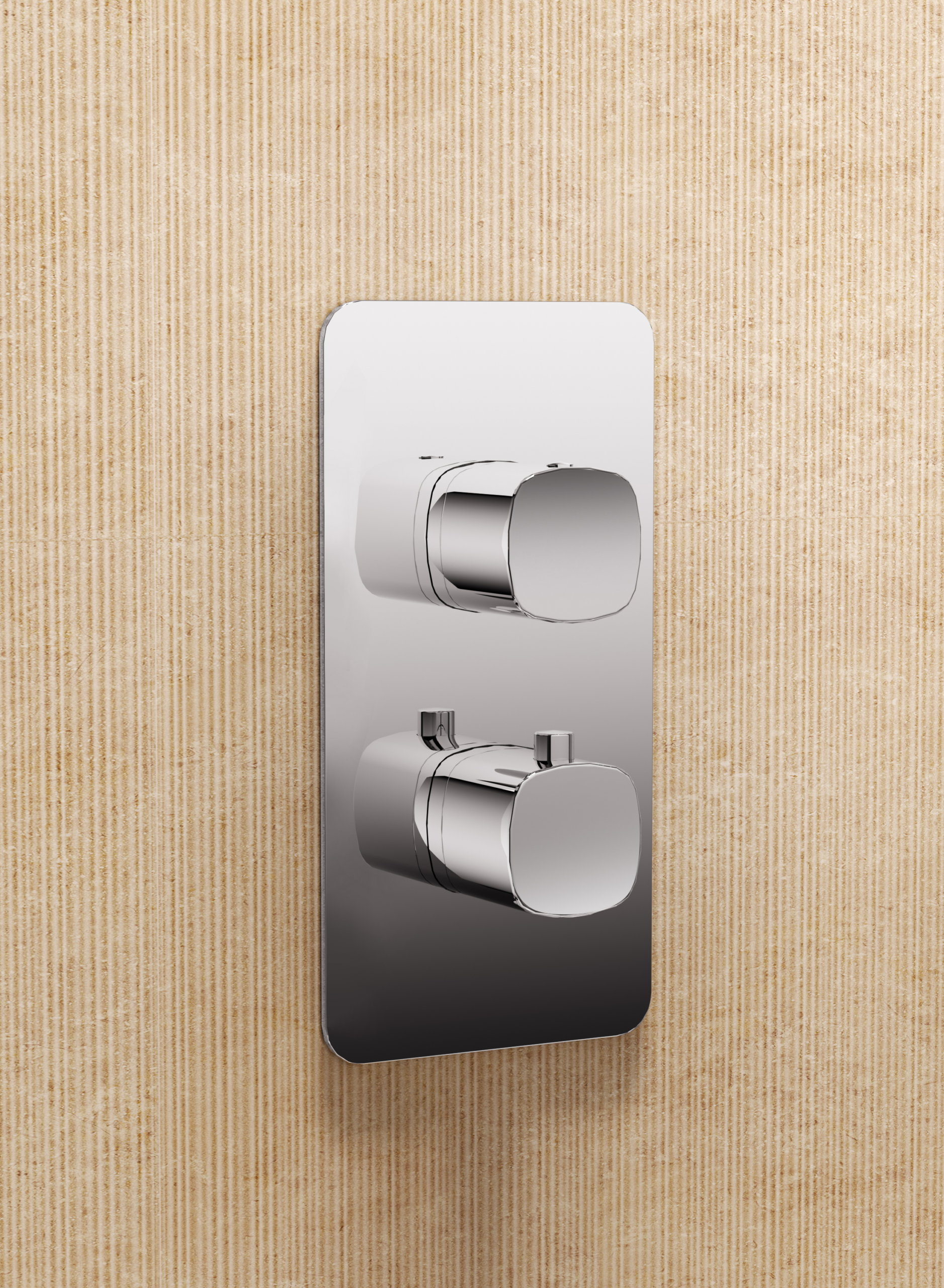 Toscana Matte Black Concealed Thermostatic Shower Set, view 4