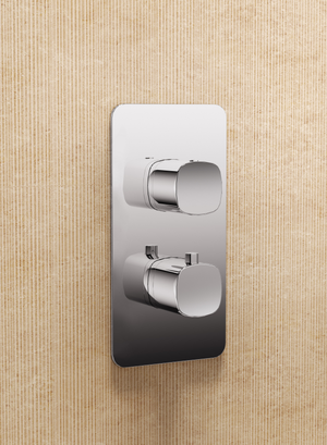 Toscana Matte Black Concealed Thermostatic Shower Set, view 4