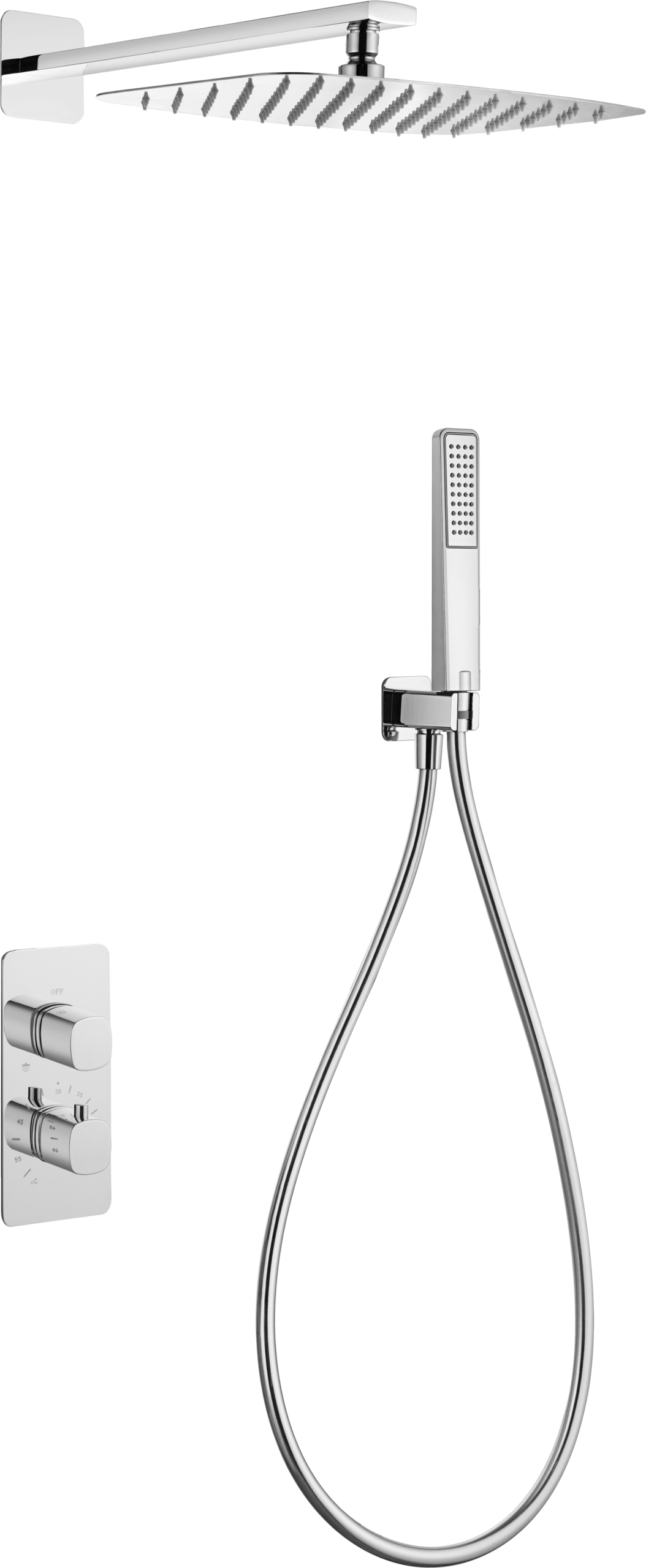 Toscana Chrome Concealed Thermostatic Shower Set, main product view