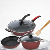 3 Piece Non Stick Pan Pot Wok Cookware Set
