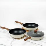 Aluminum Non Stick Deep Flat Bottom Frying Pan