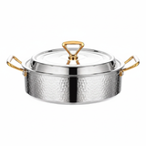 Thickened Stainless Steel Hammered Double Handle Pot