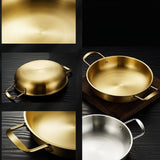 Double Ear Handles Stainless Steel Soup Pot