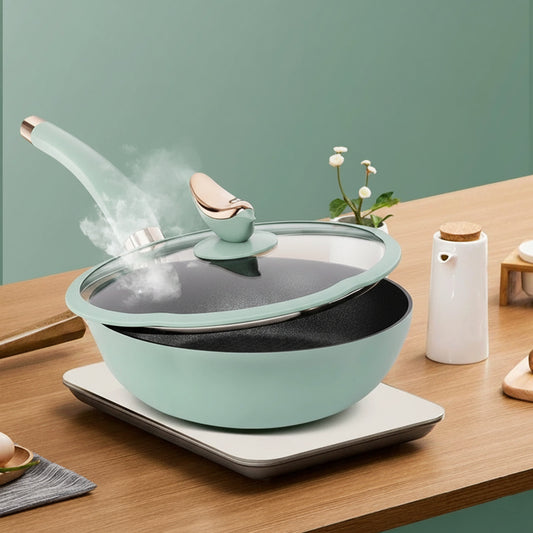 Aluminum Clear Lid Non Stick Frying Pan