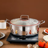 3 Layer Stainless Steel Glass Lid Duck Pot