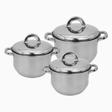 6 Piece Stainless Steel Double Ear Pot Cookware Set