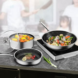 3 Piece Stainless Steel Non Stick Cookware Set
