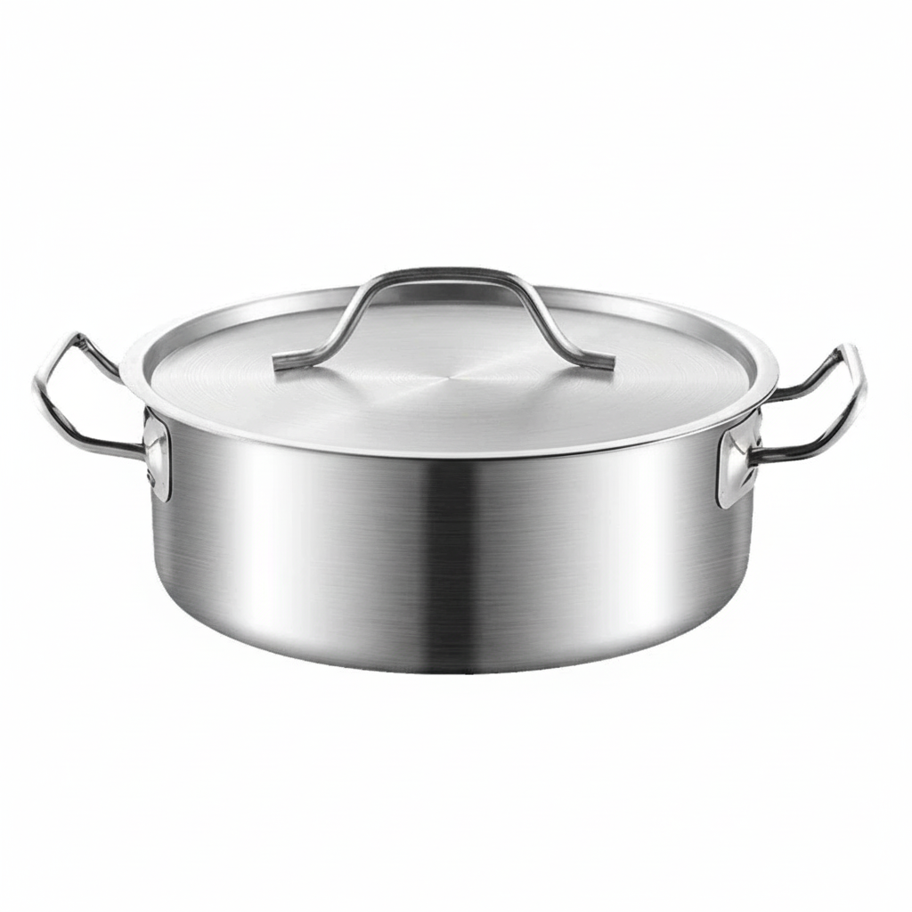 Stainless Steel Induction Glass Lid Thick Soup Pot