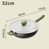 Matcha Uncoated Flat Bottom Non Stick Frying Pan