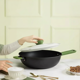 Matcha Uncoated Flat Bottom Non Stick Frying Pan