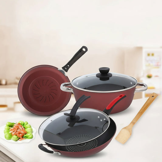3 Piece Non Stick Pan Pot Wok Cookware Set