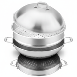 Double Handle Stainless Steel Non Stick Wok