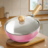 Mini Non Stick Glass Lid Flat Bottom Frying Pan