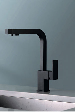 Matte Black Kitchen Faucet Modern Design, view 2