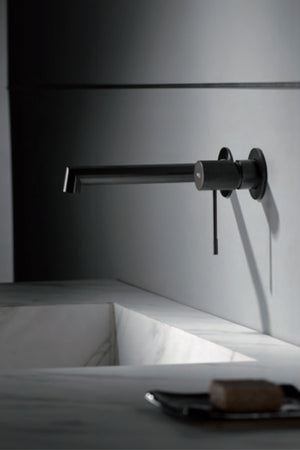 Black Gum Metal Built-in Bathroom Sink Mixer Faucet, mixer detail
