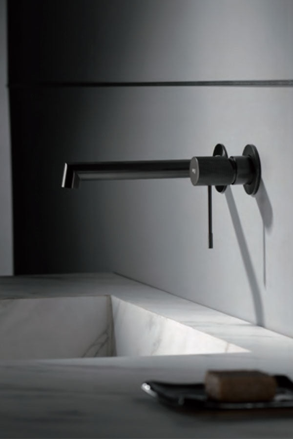 Black Gum Metal Built-in Bathroom Sink Mixer Faucet, mixer detail