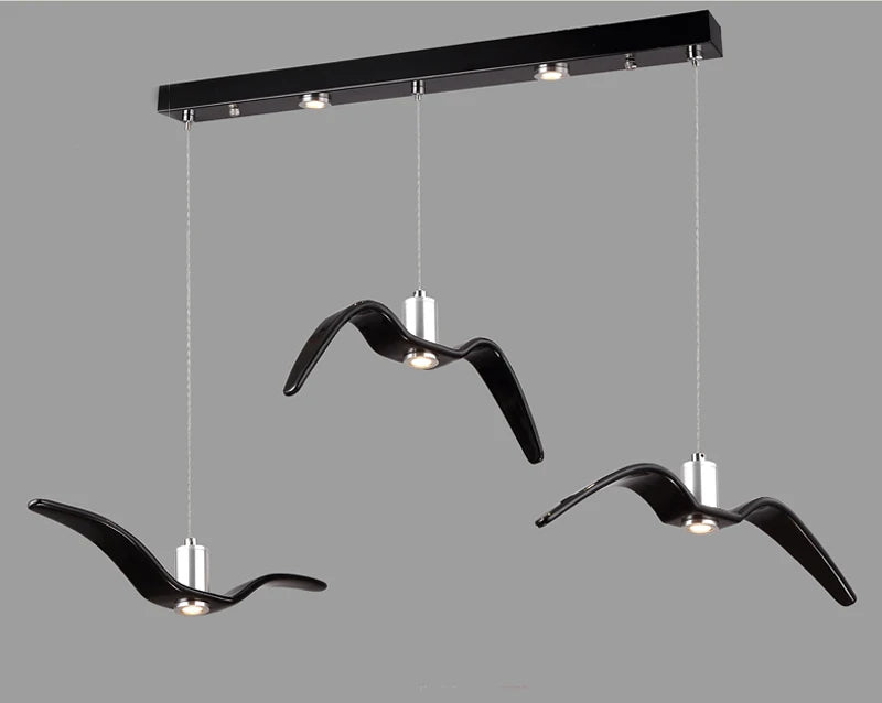 Nordic Seagull Led Birds Chandelier Ceiling Pendant Lamp