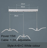 Nordic Seagull Led Birds Chandelier Ceiling Pendant Lamp