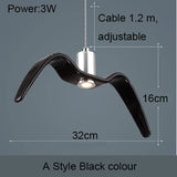 Nordic Seagull Led Birds Chandelier Ceiling Pendant Lamp