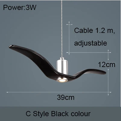 Nordic Seagull Led Birds Chandelier Ceiling Pendant Lamp