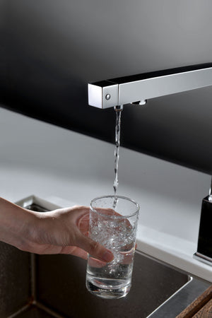 Capri Chrome Kitchen Faucet with Osmosis System, view 3