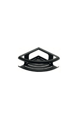 Matte Black Corner Soap Basket Brass 15kg Load, view 2