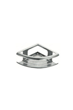 Brushed Nickel Corner Soap Basket with Non-Slip Pads, view 2