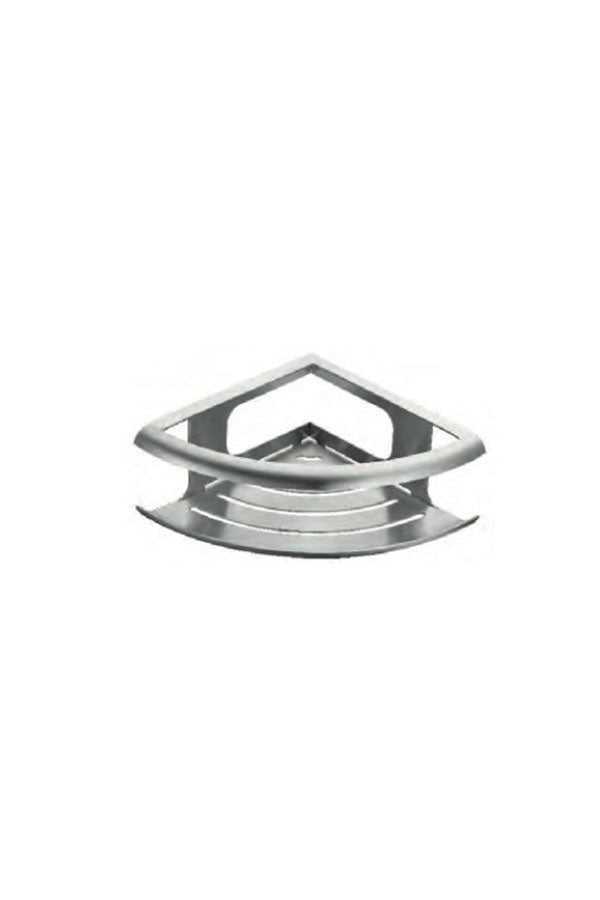 Brushed Nickel Corner Soap Basket with Non-Slip Pads, view 2