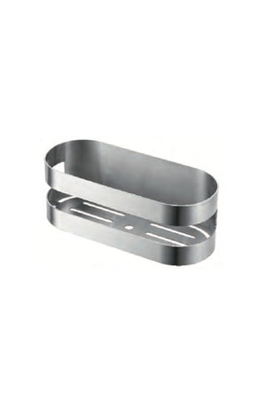 Brushed Nickel Wall Soap Dish with Tempered Glass, view 2