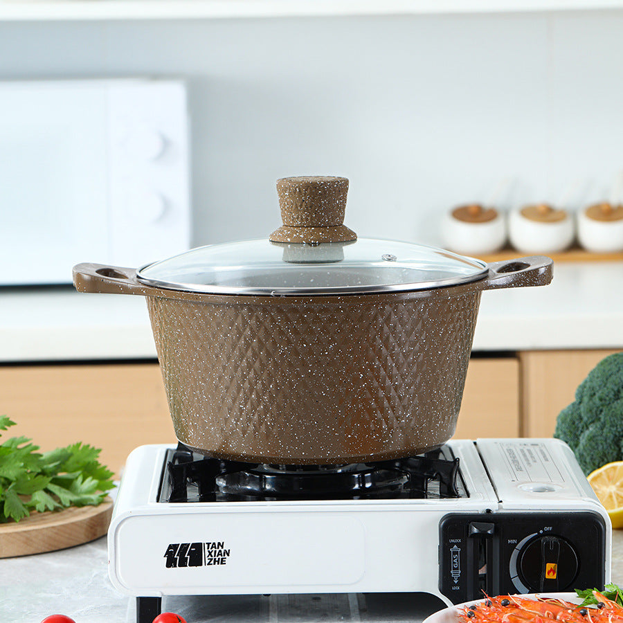 10 Piece Stone Aluminum Cast Non Stick Cookware Set