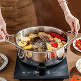 3 Layer Stainless Steel Glass Lid Duck Pot