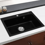 Stone Single Bowl One Piece Kitchen Sink
